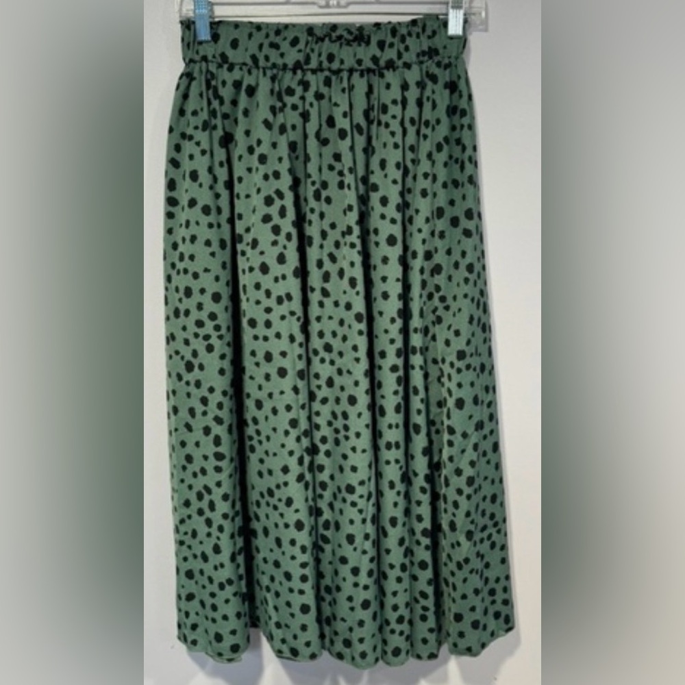 Green with Black Spots Skirt